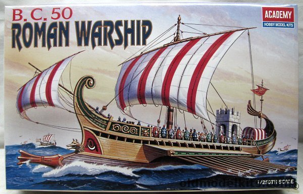 Academy 1/250 Roman Warship 50 BC - 13 Inches Long (ex Imai), 1401 plastic model kit